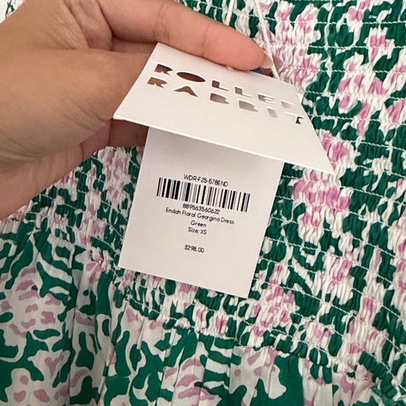 Roller Rabbit Endah Floral Georgina Dress washable silk BNWT Sz XS - Picture 4 of 5